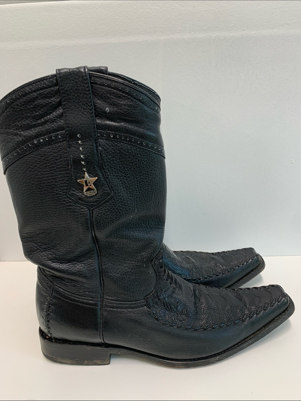 Los Altos Boots Leather Western Boots - Picture 2 of 10